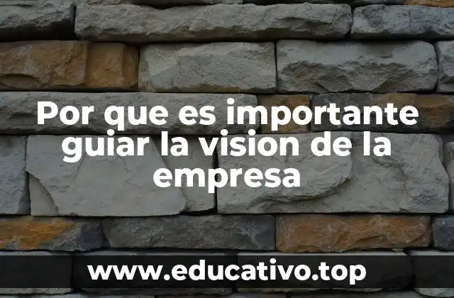 Por que es importante guiar la vision de la empresa