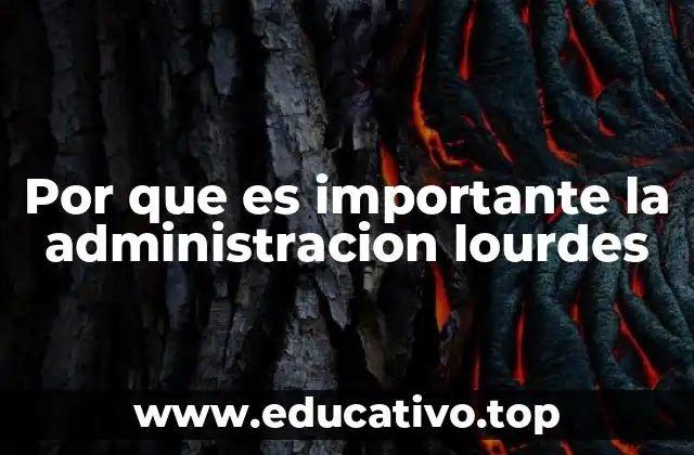 Por que es importante la administracion lourdes