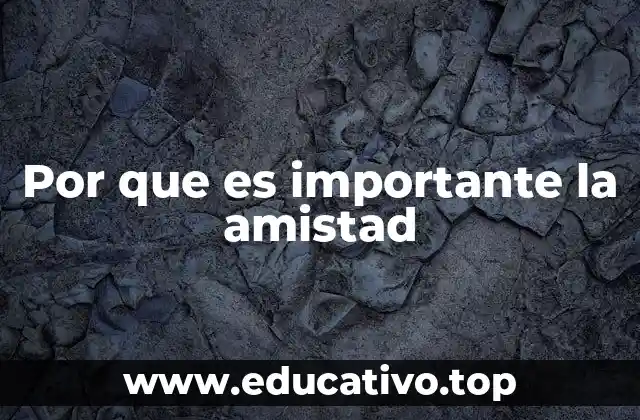 Por que es importante la amistad