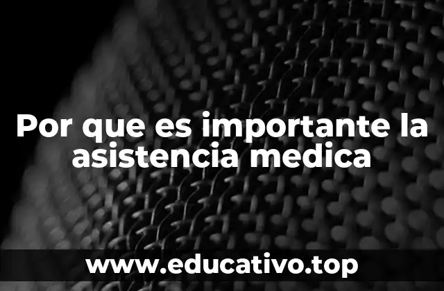 Por que es importante la asistencia medica