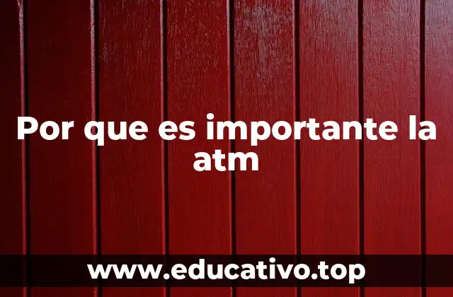 Por que es importante la atm