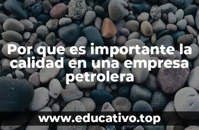 Por que es importante la calidad en una empresa petrolera