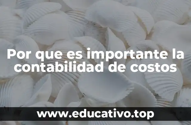 Por que es importante la contabilidad de costos