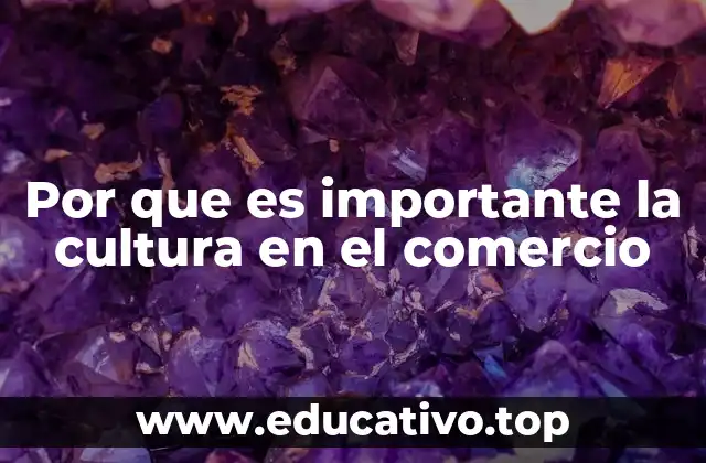 Por que es importante la cultura en el comercio