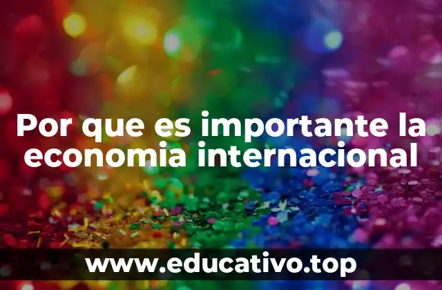 Por que es importante la economia internacional