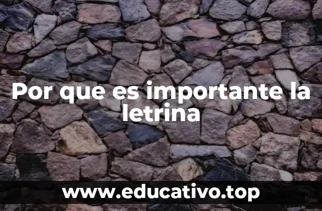 Por que es importante la letrina