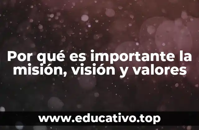 Por qué es importante la misión, visión y valores