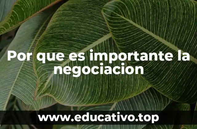 Por que es importante la negociacion