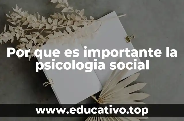 Por que es importante la psicologia social