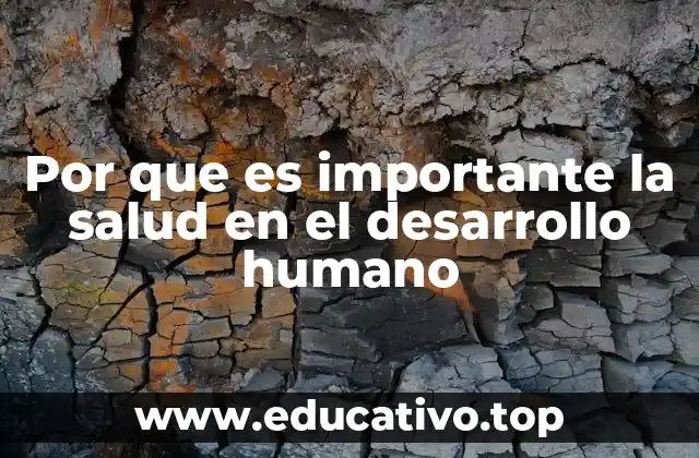 Por que es importante la salud en el desarrollo humano