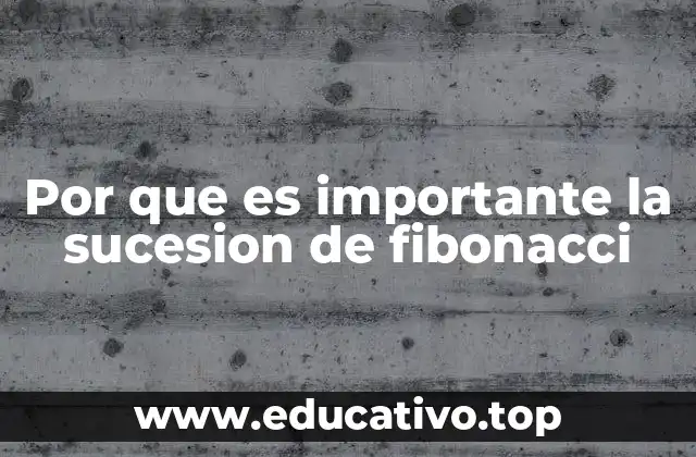 Por que es importante la sucesion de fibonacci