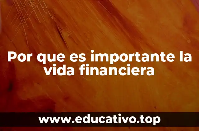 Por que es importante la vida financiera