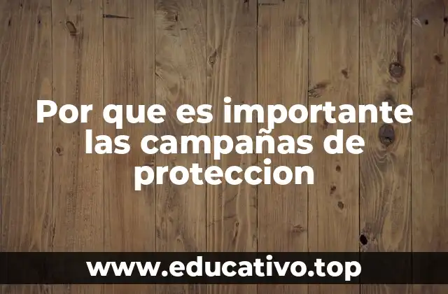 Por que es importante las campañas de proteccion