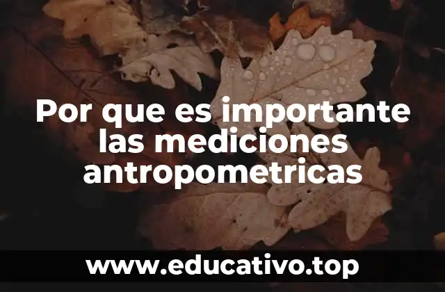 Por que es importante las mediciones antropometricas