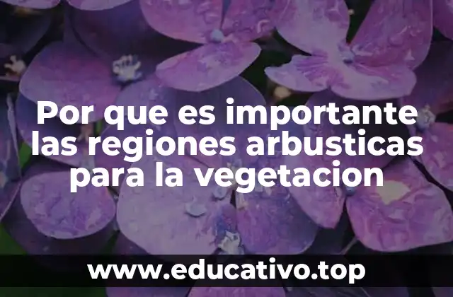 Por que es importante las regiones arbusticas para la vegetacion