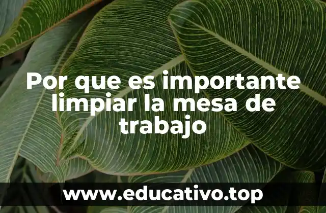 Por que es importante limpiar la mesa de trabajo