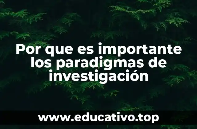 Por que es importante los paradigmas de investigación