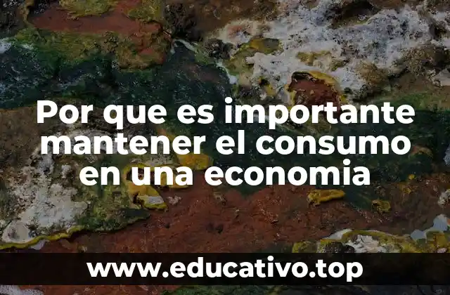 Por que es importante mantener el consumo en una economia