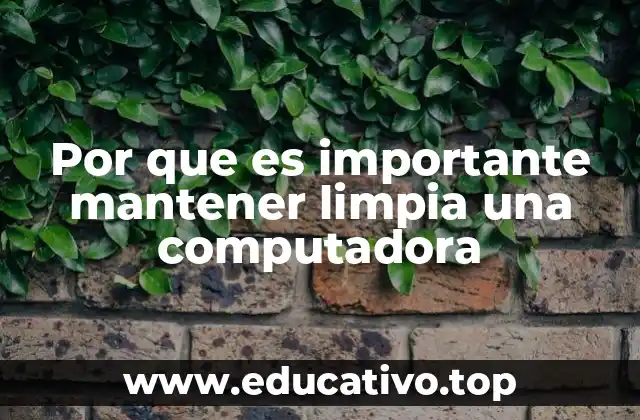 Por que es importante mantener limpia una computadora