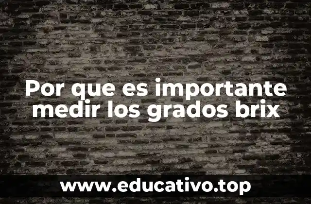 Por que es importante medir los grados brix