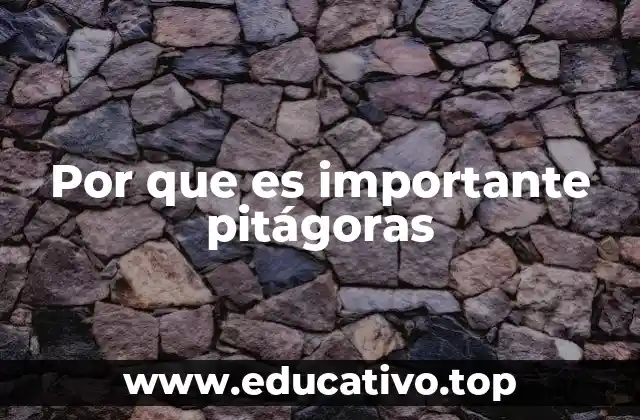 Por que es importante pitágoras