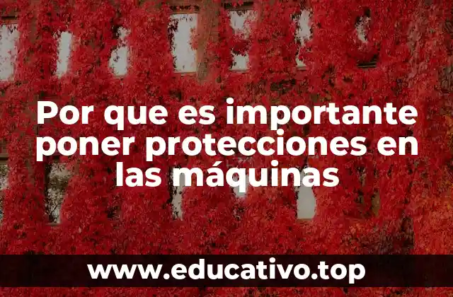 Por que es importante poner protecciones en las máquinas