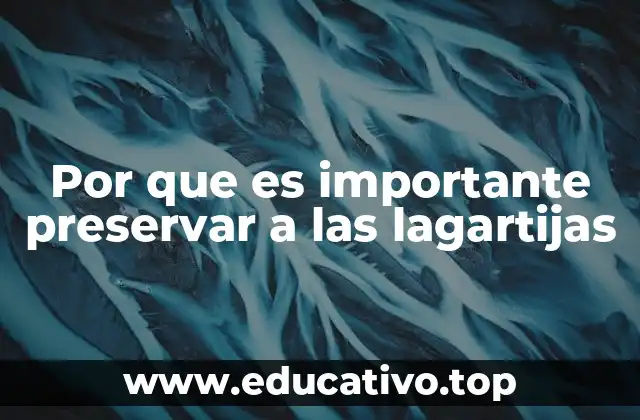 Por que es importante preservar a las lagartijas