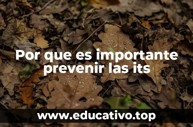 Por que es importante prevenir las its