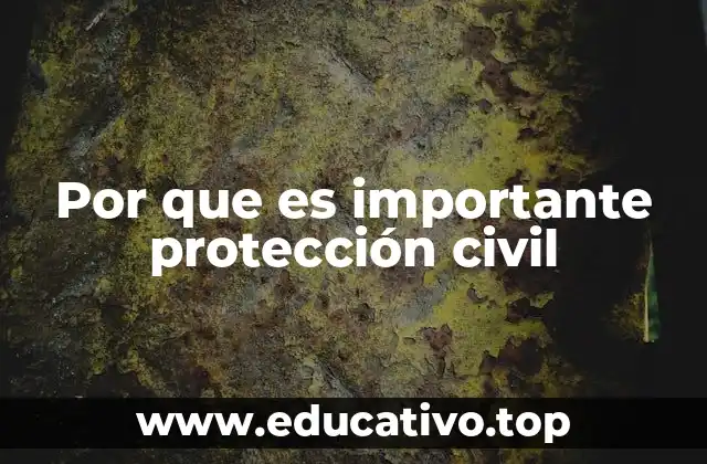 Por que es importante protección civil