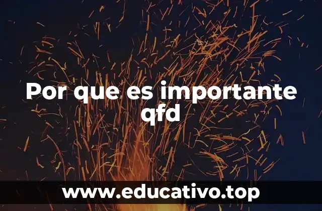 Por que es importante qfd