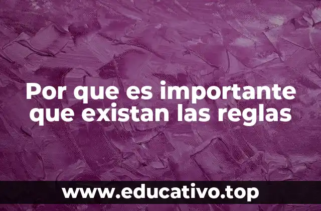 Por que es importante que existan las reglas