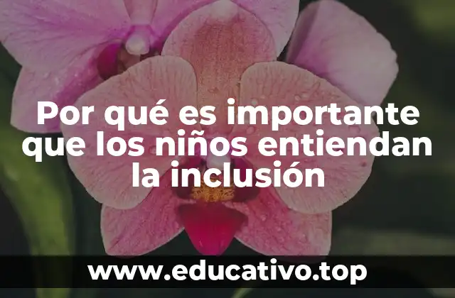 Por qué es importante que los niños entiendan la inclusión