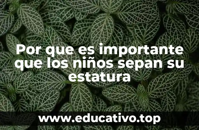 Por que es importante que los niños sepan su estatura