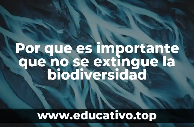 Por que es importante que no se extingue la biodiversidad