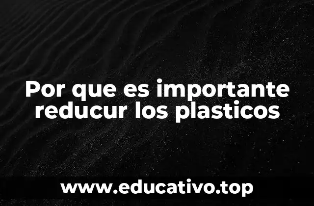 Por que es importante reducur los plasticos