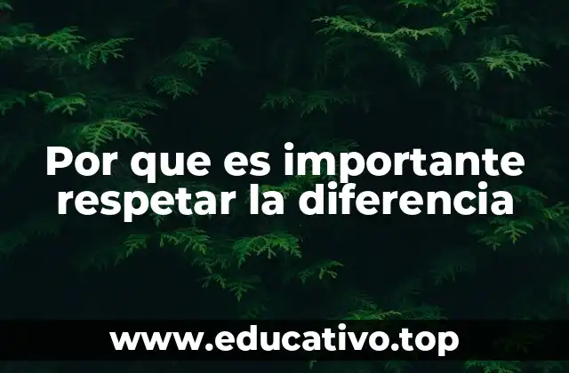 Por que es importante respetar la diferencia