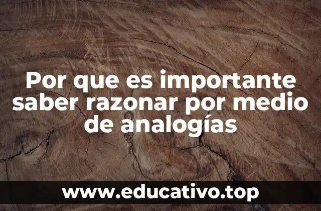 Por que es importante saber razonar por medio de analogías