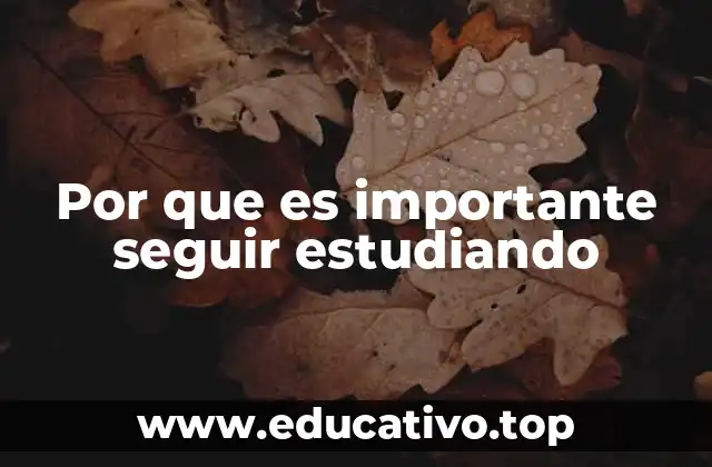 Por que es importante seguir estudiando