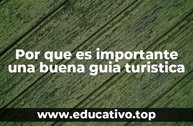 Por que es importante una buena guia turistica