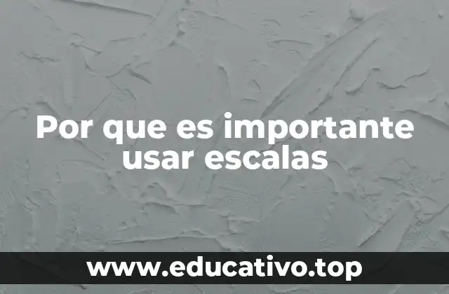 Por que es importante usar escalas