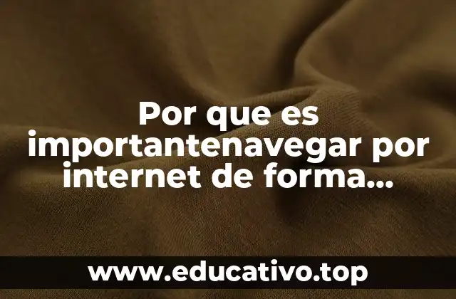 Por que es importantenavegar por internet de forma segura