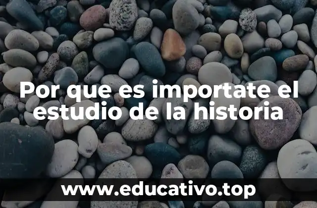 Por que es importate el estudio de la historia