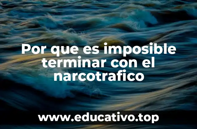 Por que es imposible terminar con el narcotrafico