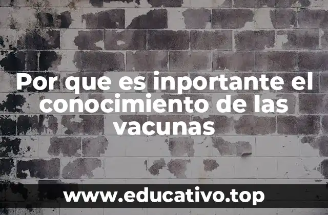 Por que es inportante el conocimiento de las vacunas