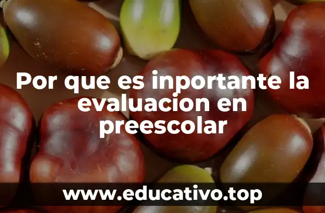 Por que es inportante la evaluacion en preescolar