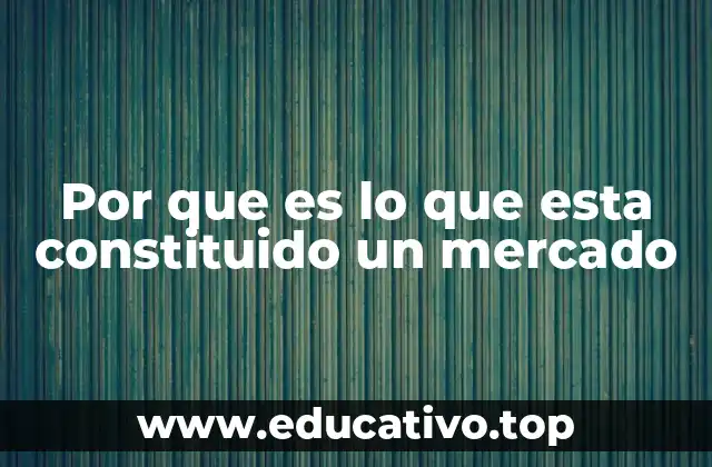 Por que es lo que esta constituido un mercado