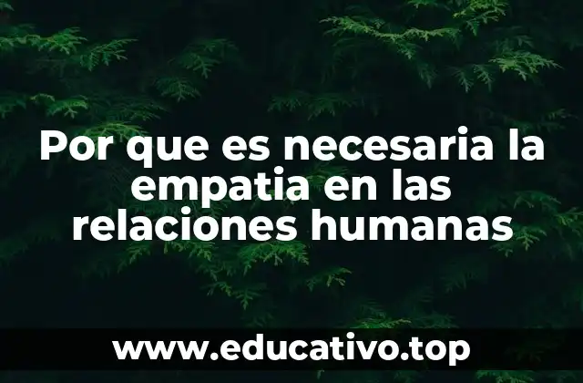 Por que es necesaria la empatia en las relaciones humanas