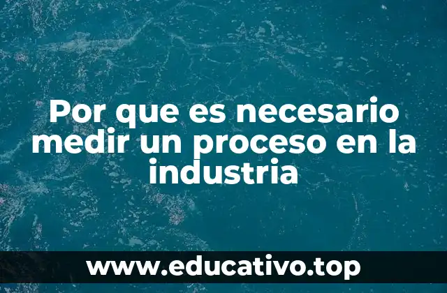 Por que es necesario medir un proceso en la industria