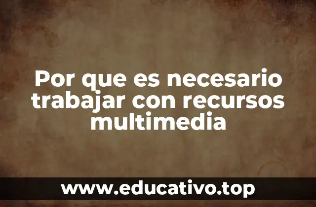 Por que es necesario trabajar con recursos multimedia