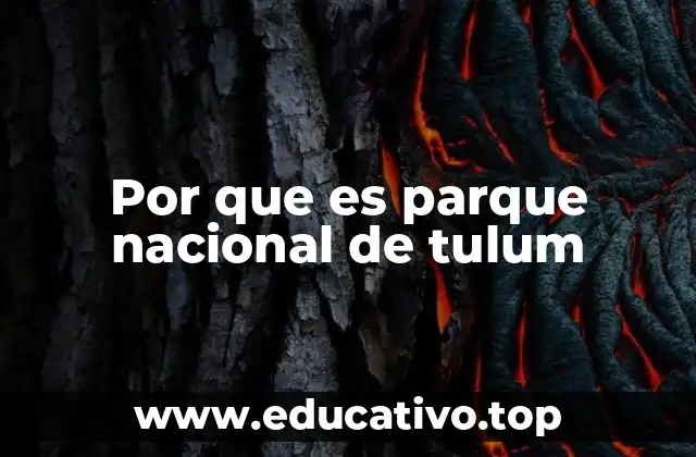 Por que es parque nacional de tulum